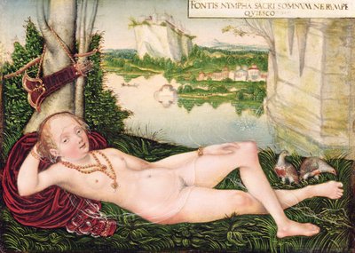 Ruhende Najade von Lucas the Younger studio of Cranach